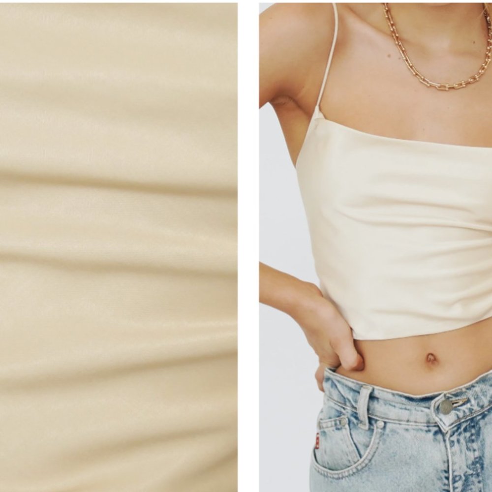 VRG GRL Luxe List Tie Back Top // Cream NWT - Picture 4 of 4